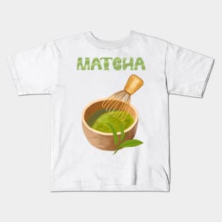 Matcha green tea fan gift Kids T-Shirt